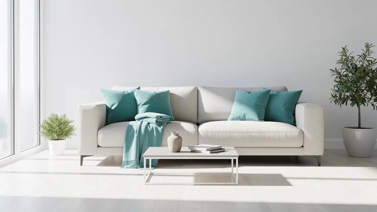 Clean modern living room